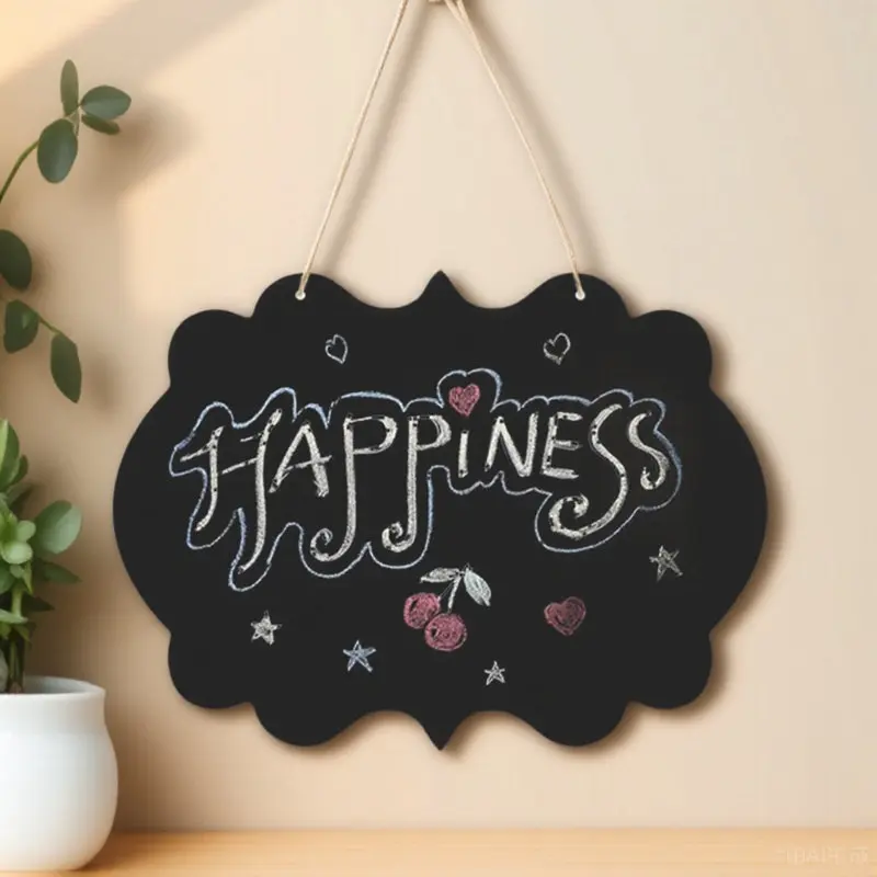 Mini Chalkboard Sign Double-Sided Reusable Message Board Hanging Blackboard Wall Decor Display Board for Notice Writing and
