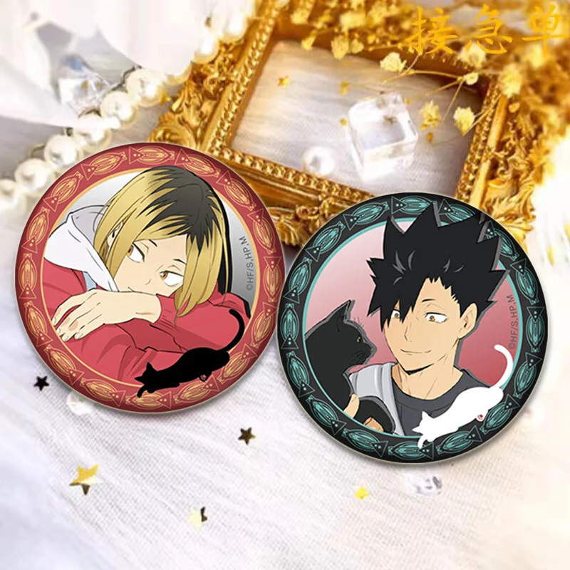 Anime Haikyuu!! Enamel Pins Lapel Pins Shoyo Hinata Tobio Kageyama Daichi Sawamura Sugawara Koushi Cartoon Badge Bag Accessories