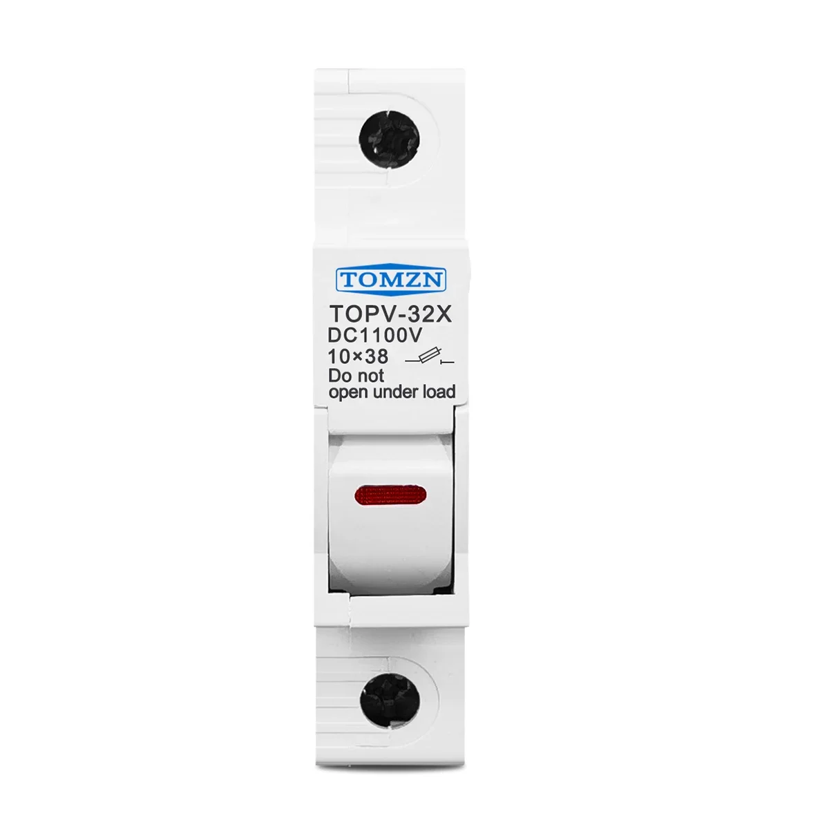 TOMZN 1P Solar PV Fuse Holders Suitable for 10*38mm PV Fuse Link for Solar System Protection