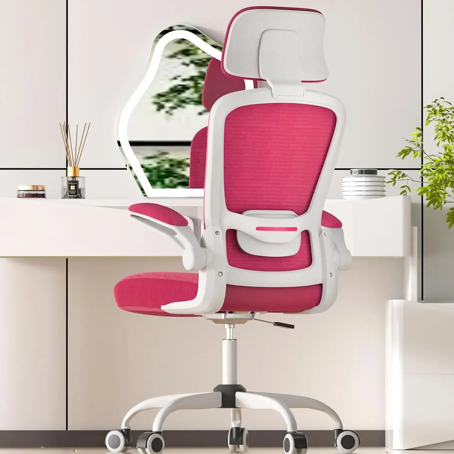 Mimoglad Office Chair, High Back Ergonomic Desk Chair with Adjustable Lumbar Support and Headrest, Swivel Task Chair