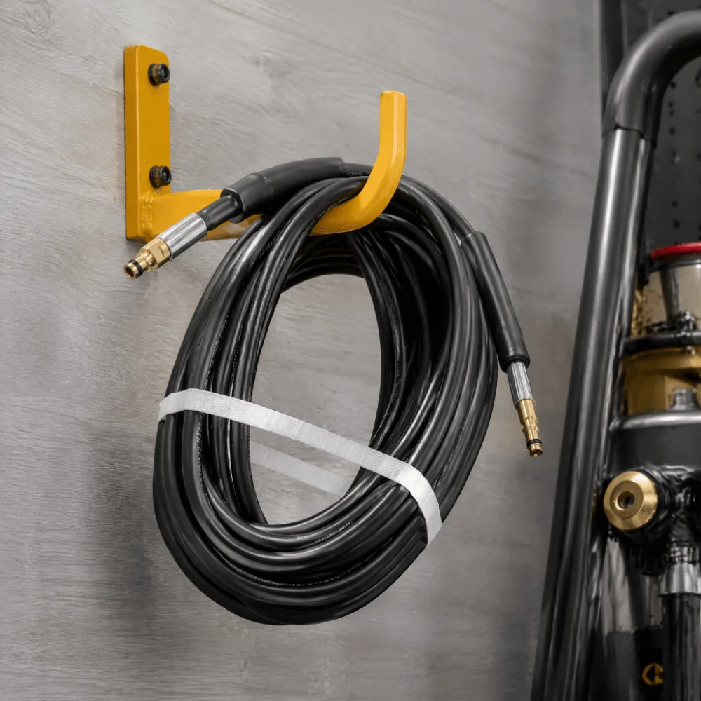 5800 PSI Pressure Washer Hose Rubber Material Quick Connect Power Washer Hose 15M 49FT High Pressure Hose Outdoor Cleaning