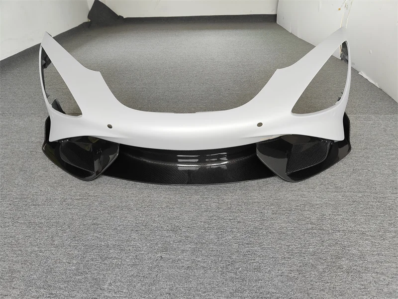 Used for upgrading Mclaren 720S to 765LT style semi carbon fiber front bumper front lip body kit