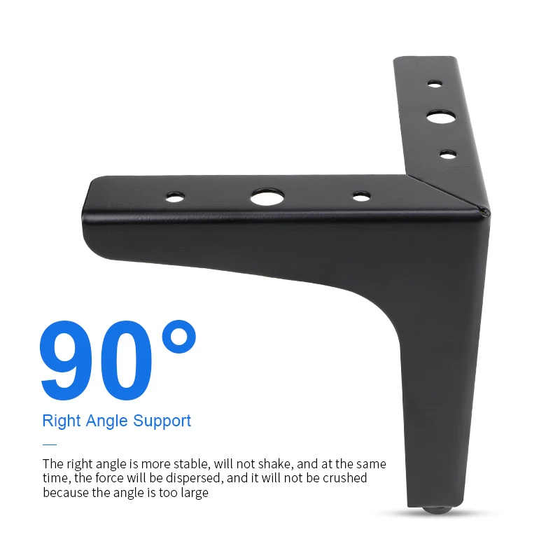 10/13/15/17cm Metal Furniture Legs Black Golden Triangle Furniture Sofa Feet for Cabinet Bed Coffee Table Replacement Legs image 6
