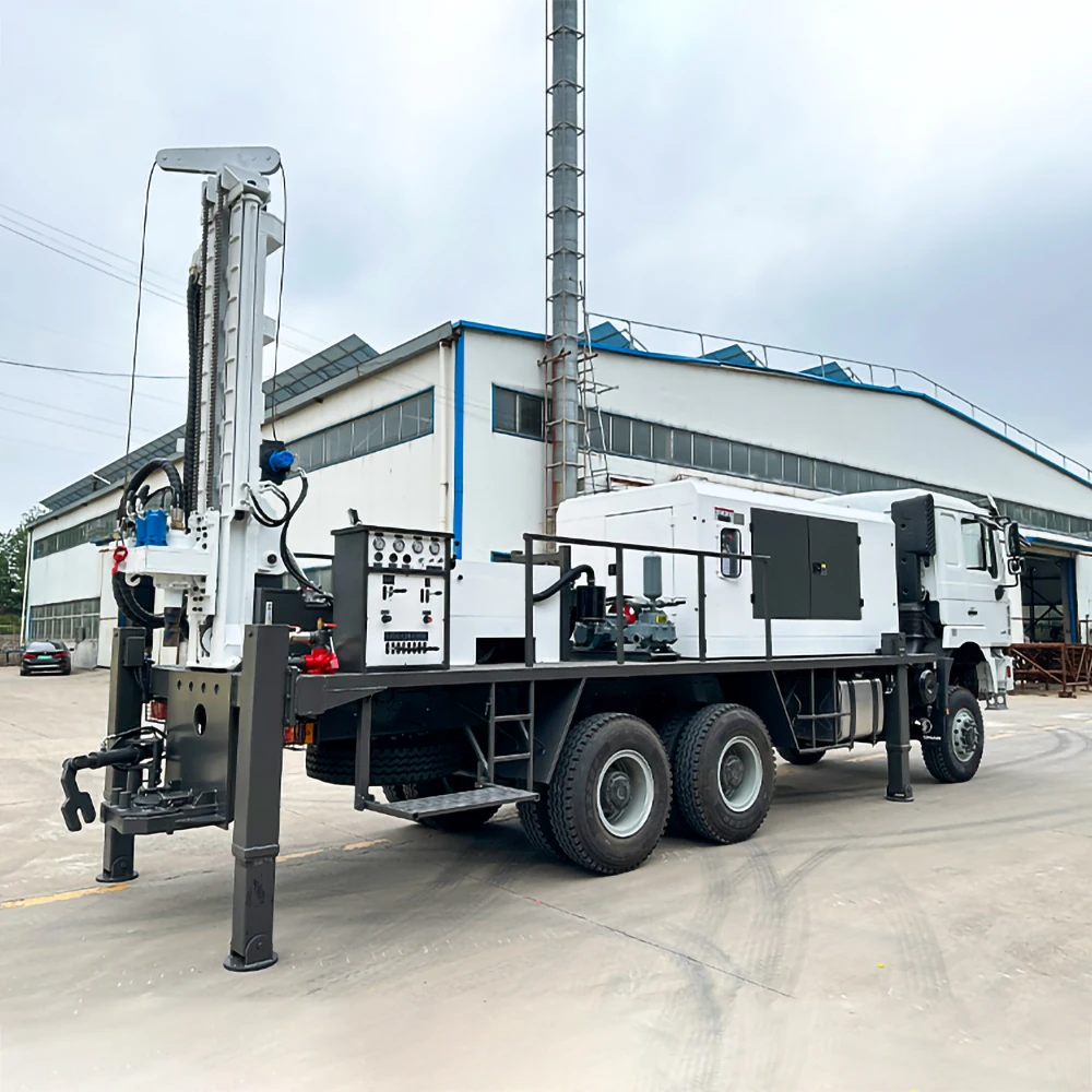 Hydraulic 200m 350m 500m Well Drilling Machine Mounted Drilling Truck Price Diesel Water Well Drilling Rig for Sale