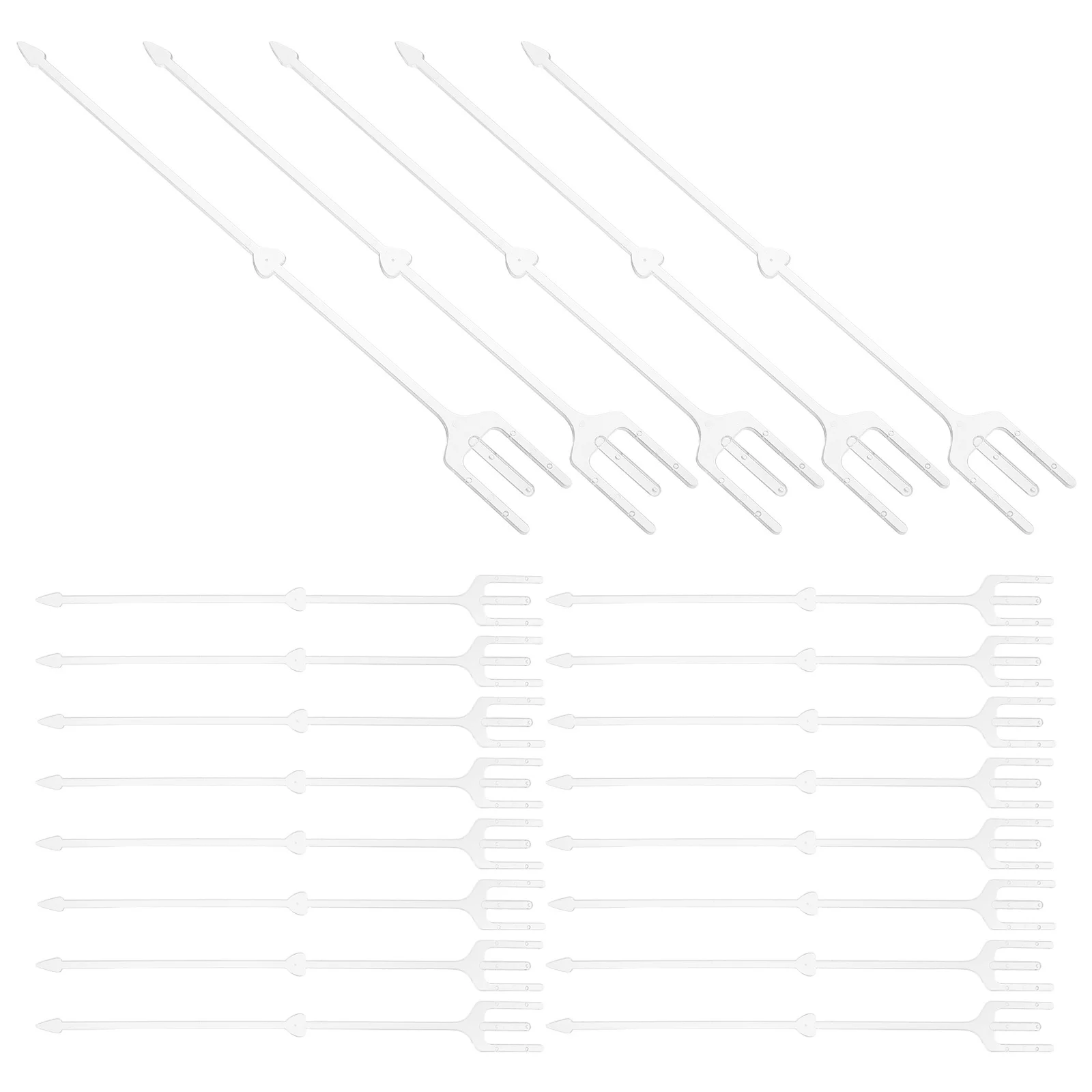 

80Pcs Plastic Straight Head Floral Picks Card Holders for Wedding Birthday Party Decor Photo Display Flower Clips