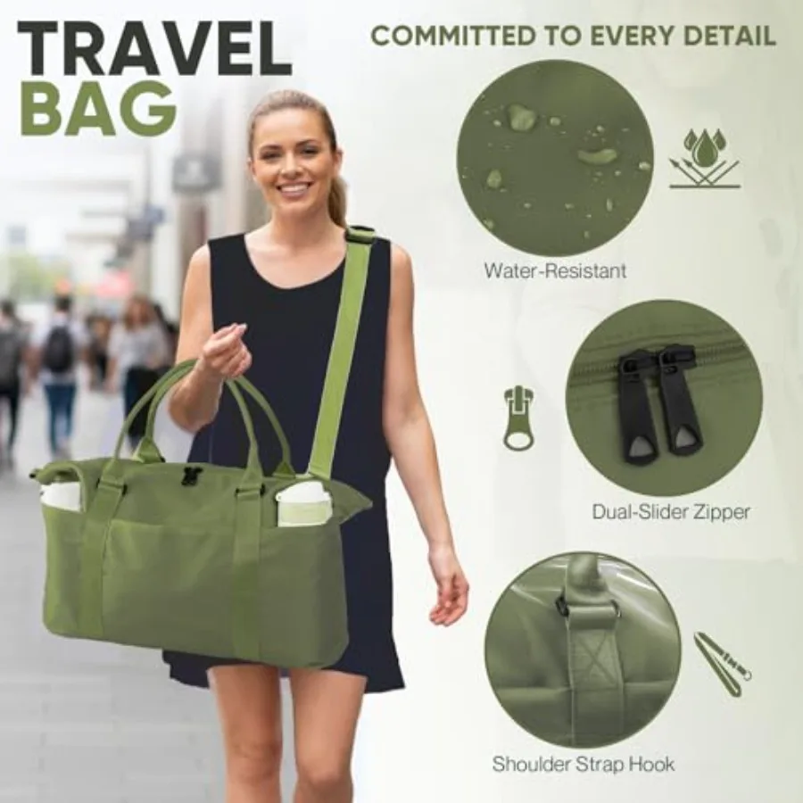 Travel Duffle Bag, Weekender Travel Bag Men Small Gym Bag for Women, Hospital Bag for Labor and Delivery, Overnight Bag Luggage view 6