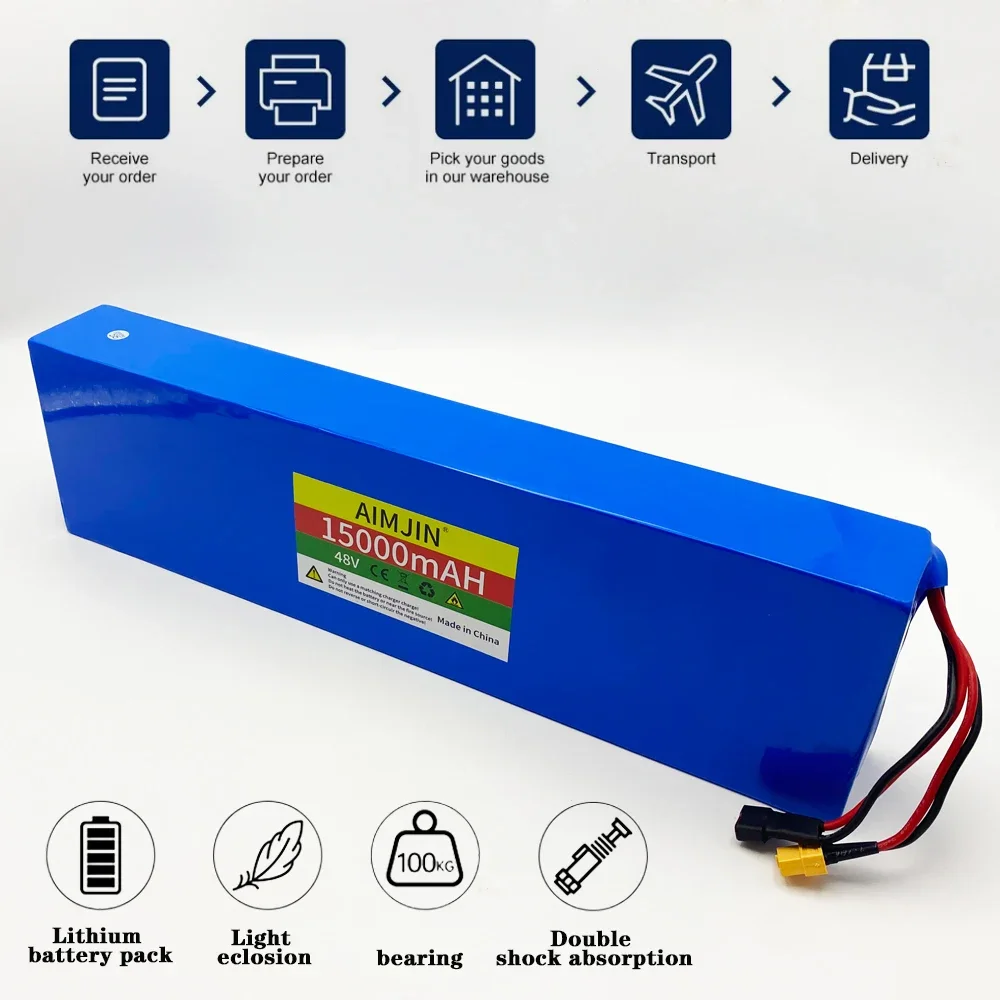 48V 15000mAH 13S4P 18650,Lithium-Ion Battery Pack Suitable for KUGOO M4/ Max Electric Scooters