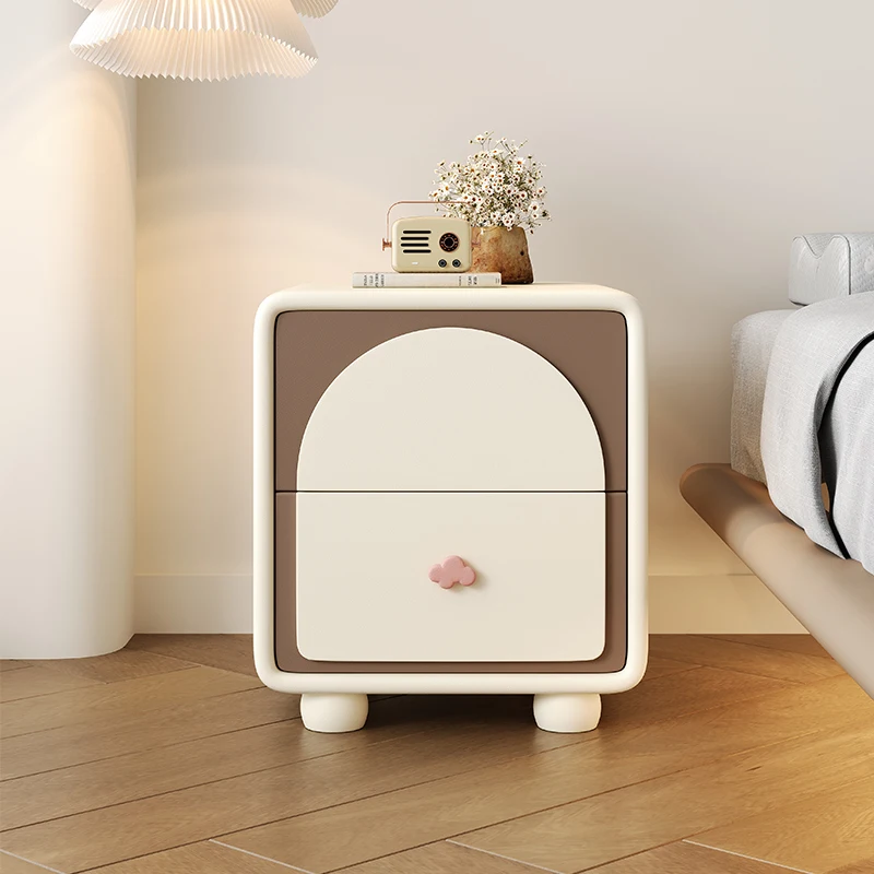 Mesitas de noche bonitas y modernas, mesita de noche Premium de lujo, diseño redondo, muebles de dormitorio Criado Mudo Para Quarto