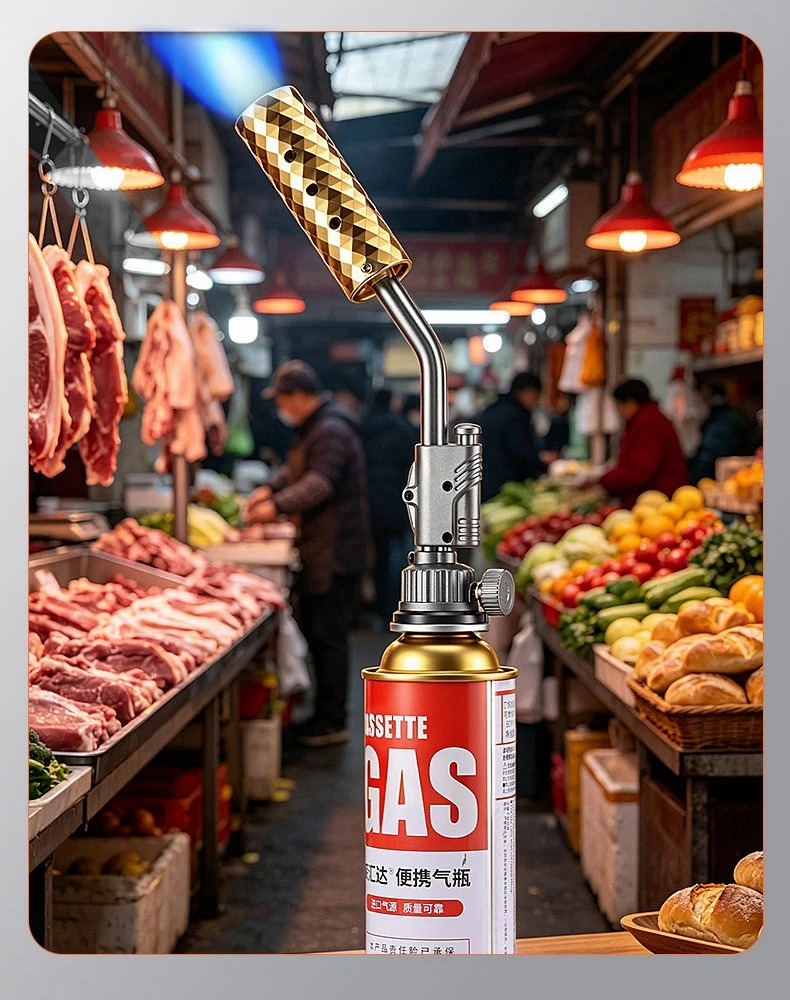 Tragbarer Gold-Kupfer-Gasschweißbrenner mit Hochtemperaturflamme für BBQ, Kochen und Löten – Detail 5