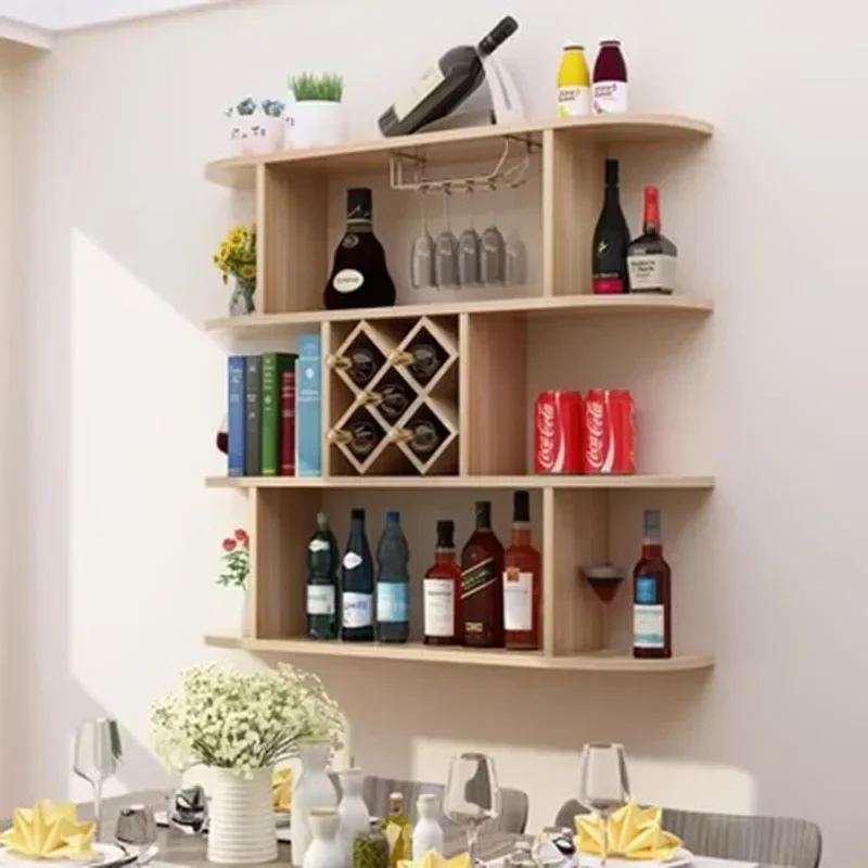 Minimalist Storage Wine Holder Hanging Fancy Living Room Wall Wine Rack Bottle Modern Fancy Botelleros De Vino Bar Furniture