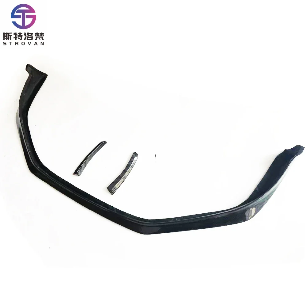 

STLF Real Carbon Fiber Front Bumper Chin Lip Splitter With Side Trim Spoiler for Porsches 718 Boxster & Cayman 2016 up