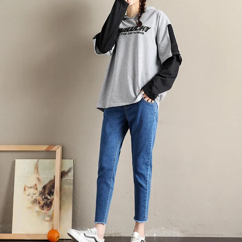 Womens Maternity Jeans Pants For Pregnant Women Clothes Pregnancy Denim Overalls Pants Nursing Belly Trousers Spring and Autumn