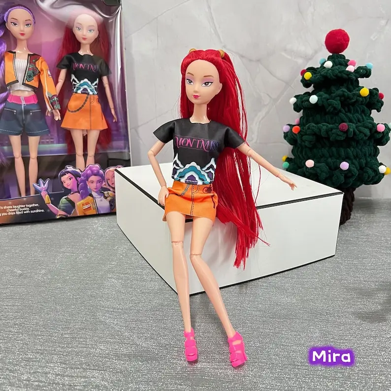 مجموعة شخصيات الحركة Kpop Demon Hunters، Huntirx Girl-Rumi، Mira، Zoey، 3DHuntrix Figurines، تمثال قابل للجمع كهدية عيد ميلاد للأطفال