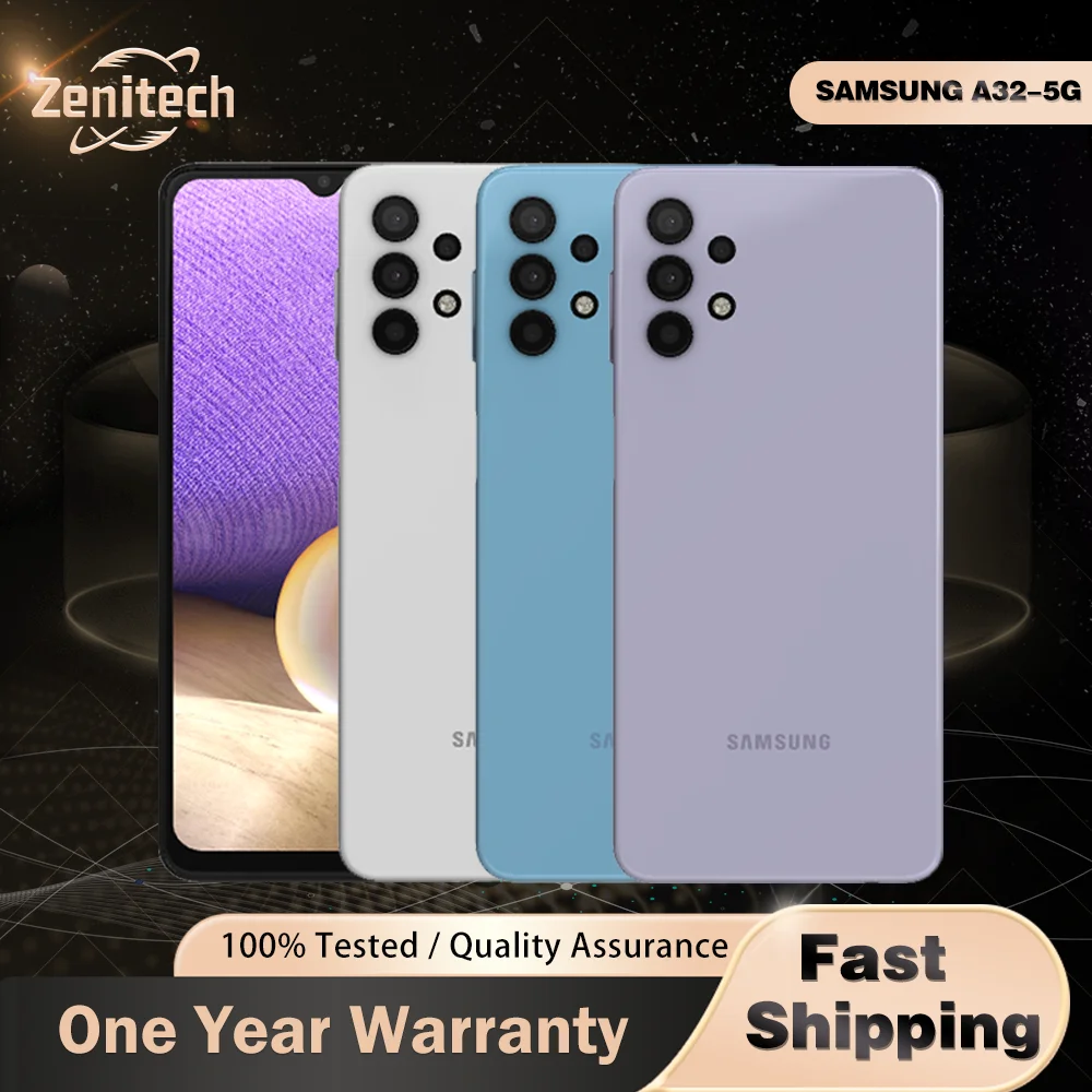 هاتف سامسونج جالاكسي A32 A326U A326K 5G الأصلي NFC 4GB RAM 64GB ROM 6.5 "48MP + 8MP + 5MP + 2MP + 13MP ثماني النواة A32 الهاتف المحمول #1