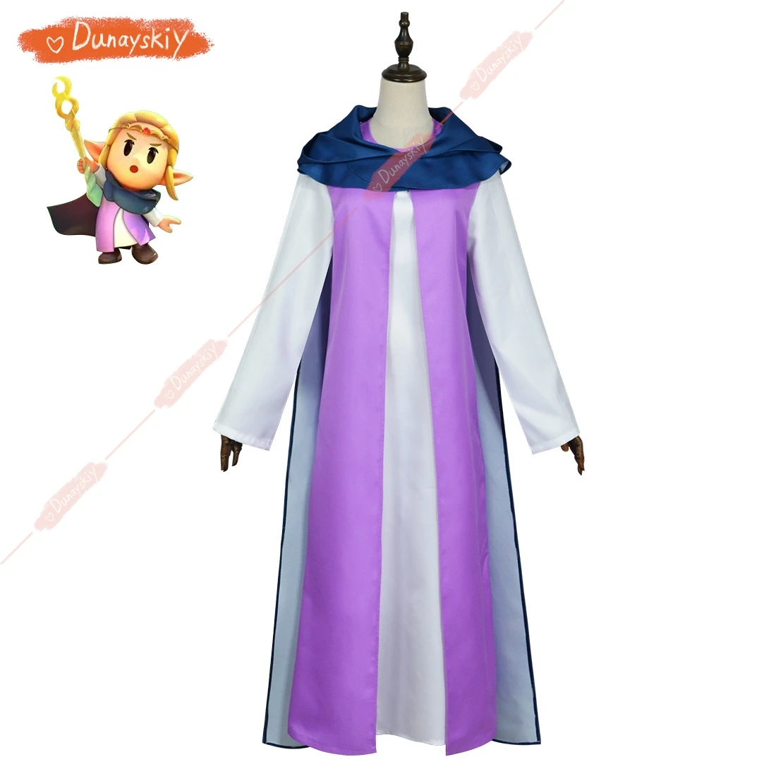 Fantasia princesa Cosplay capa azul vestido Anime juego Zerdaa disfraz mujer juego de rol juego de rol vestido elegante ropa de fiesta