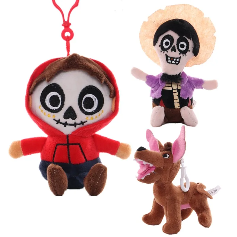 

12cm MINISO Coco Miguel Hector Rivera Dante Dog Cosplay Doll Plush Dolls Kids Christmas Gift Pendant Accessories