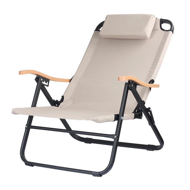 

Outdoor High Back Folding Recliner Chair, Lightweight Portable Comfortable Design for Garden & Camping