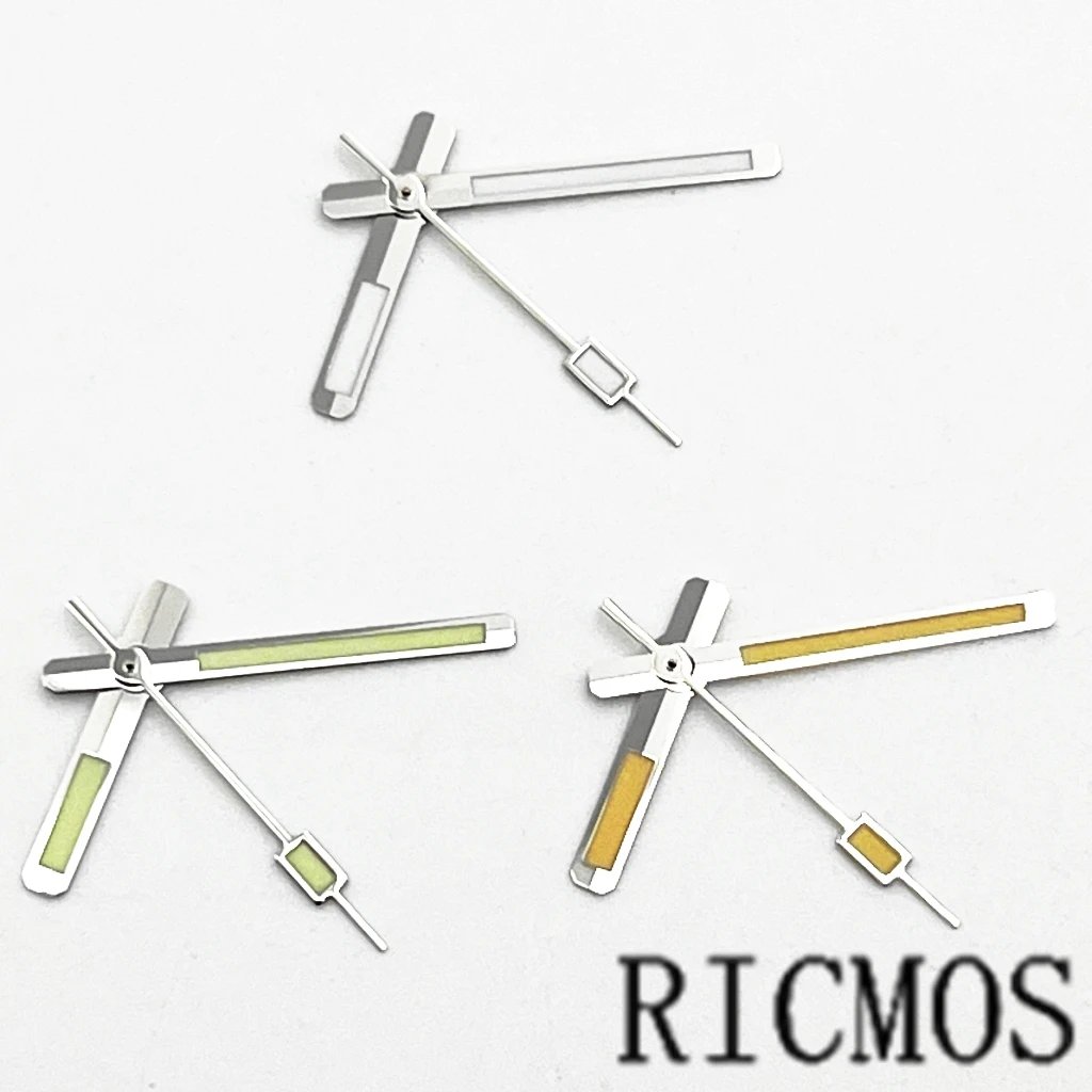 Watch Hands silver color green Luminous hands Fit NH35 NH36 Movement Replacement Parts