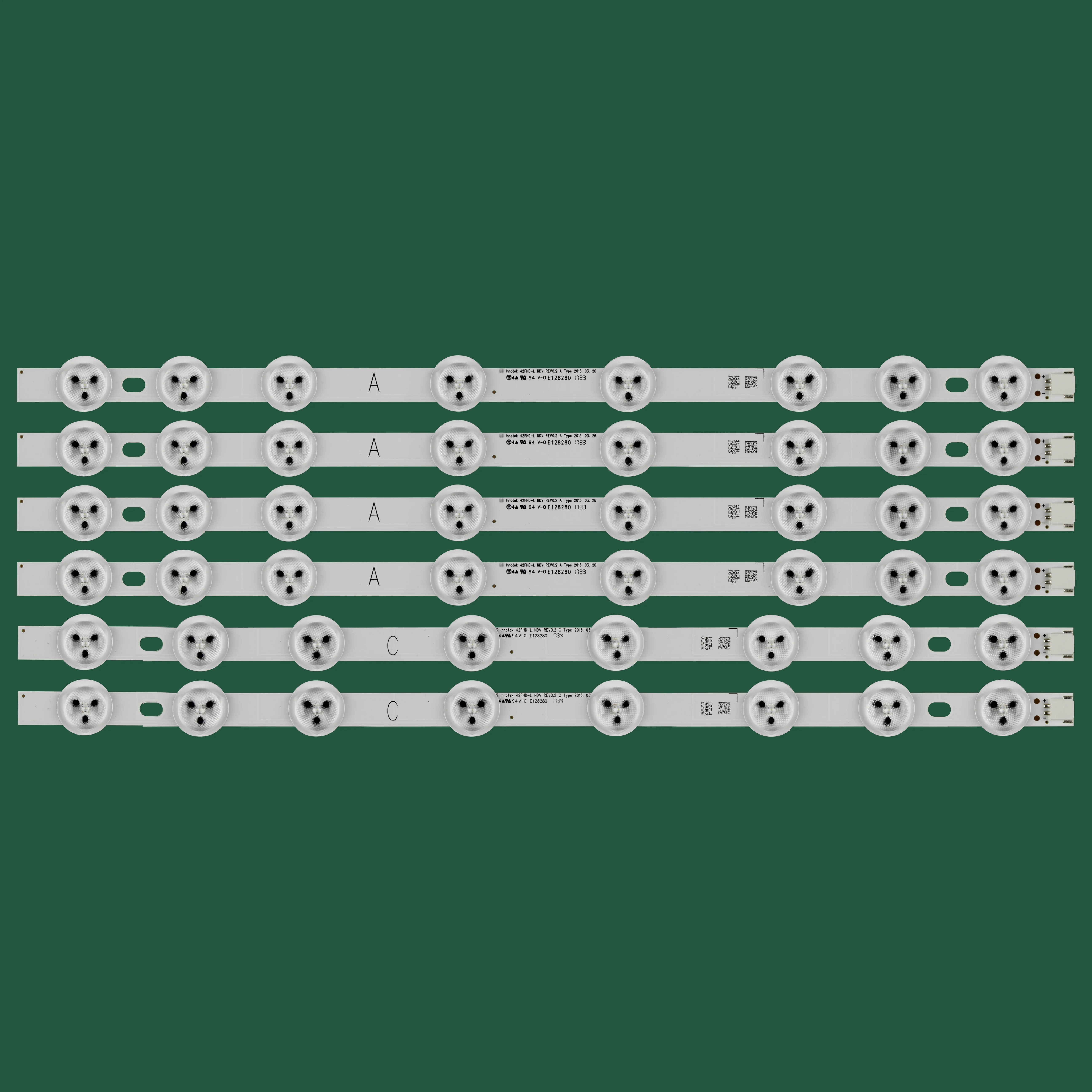 LED Backlight Strip For Hitachi 42' inch TV 374mm 8 Lamp Innotek 42FHD-L NDV REV0.2 42HXT12U VES420UNDL-N01 42HXT12U LED42F7275