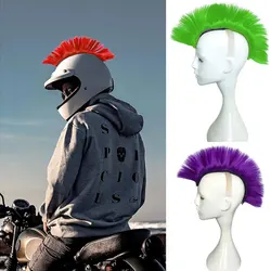 Helmet Hawks Motorcycle Helmet Mohawk Synthetic Wigs for Bicycle/Almost Helmet/Stick Reusable Design (Helmet Not Included)