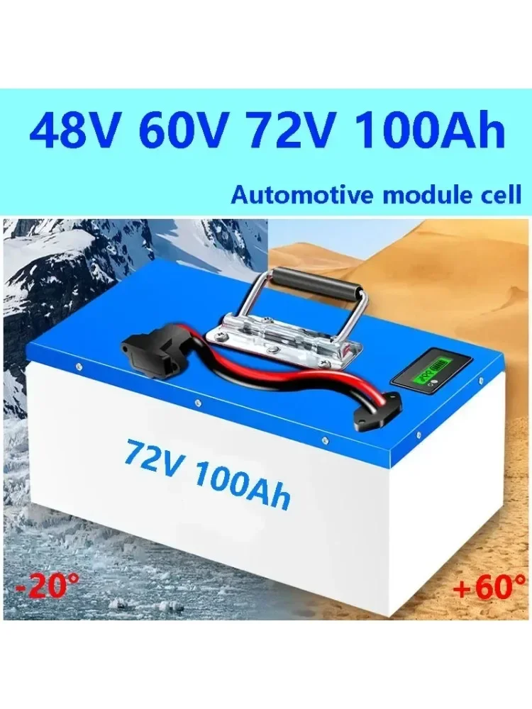 

with A Super Large Capacity of 48V 60V 72V 100Ah A-level Battery + Charger Powerful Lithium-ion Battery for Electric Vehicles