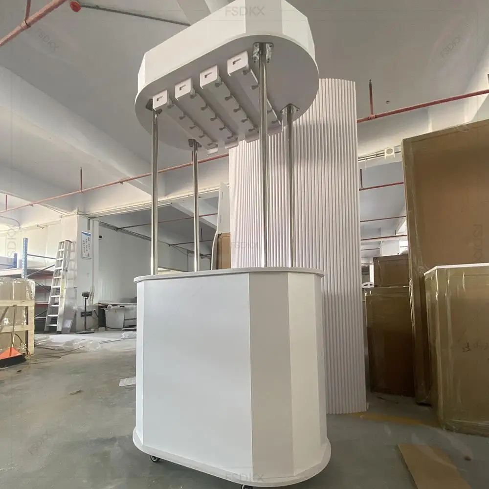 

Hot Sale Custom Candy Cart Vending Trolley Cart Food Display Cart with Wheels for Business