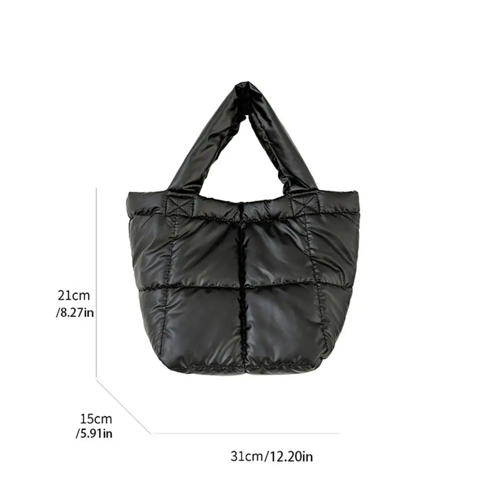 Sac fourre-tout en coton spatial de style coréen pour filles, sac nuage argenté, sac à main en nylon à carreaux léger, grande capacité, à la mode