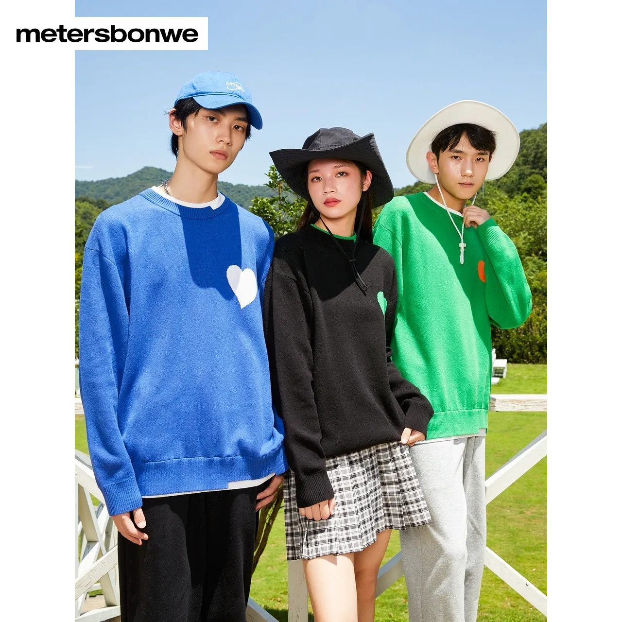 Metersbonwe Sweater Unisex New Autumn Winter Cardigan Men Vacation Two Piece Women Loose Jacquard Sweater Brand Tops