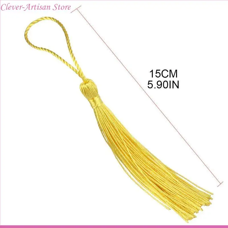 Borlas poliéster multicolores E06B con anillo colgante seda costura seda decoraciones