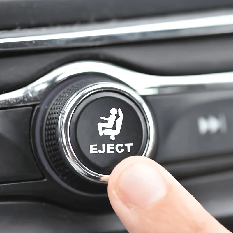 2D Flat 9Pcs Eject Seat Racing Vinyl Sticker, Waterproof Self-Adhesive Decal for Car Interior Decor, Holiday Gift