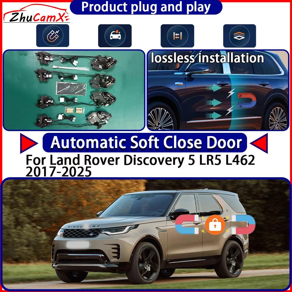 

Электропривод дверного замка OEM для Land Rover Discovery 5 LR5 L462 2017-2025, комплект с функцией плавного закрывания, автоматическая система открывания дверей, легкое открывание
