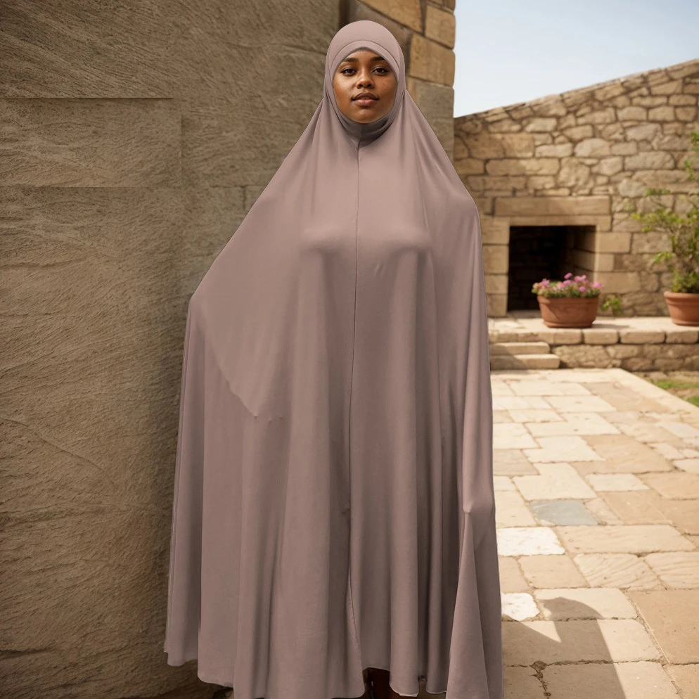

Muslim Women Hijab Abaya Hooded Dress Eid Djellaba Turkey Kaftan Khimar Jalabiya Prayer Garment Islam Clothing Kebaya Burqa Robe