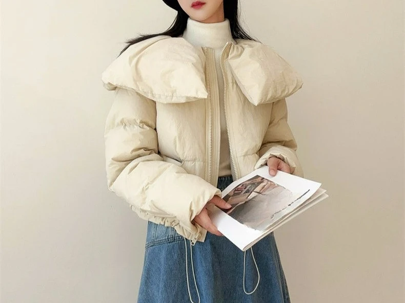 2025 Vintage Coat Women's Winter Top with A High-end Temperament Thickened Double-sided Cotton Jacket