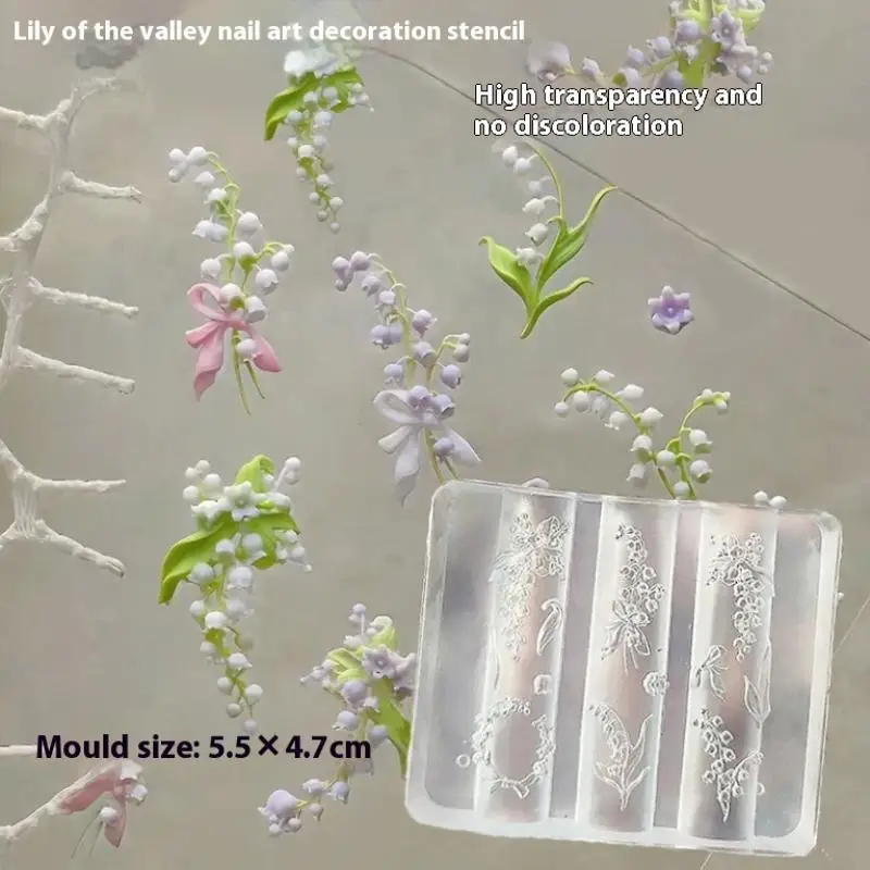 Moule à ongles en Silicone orchidée Lotus, fleur, sculpture d'ongles, décorations, Design, plaque d'estampage stéréoscopique, outils de manucure, nouvelle collection