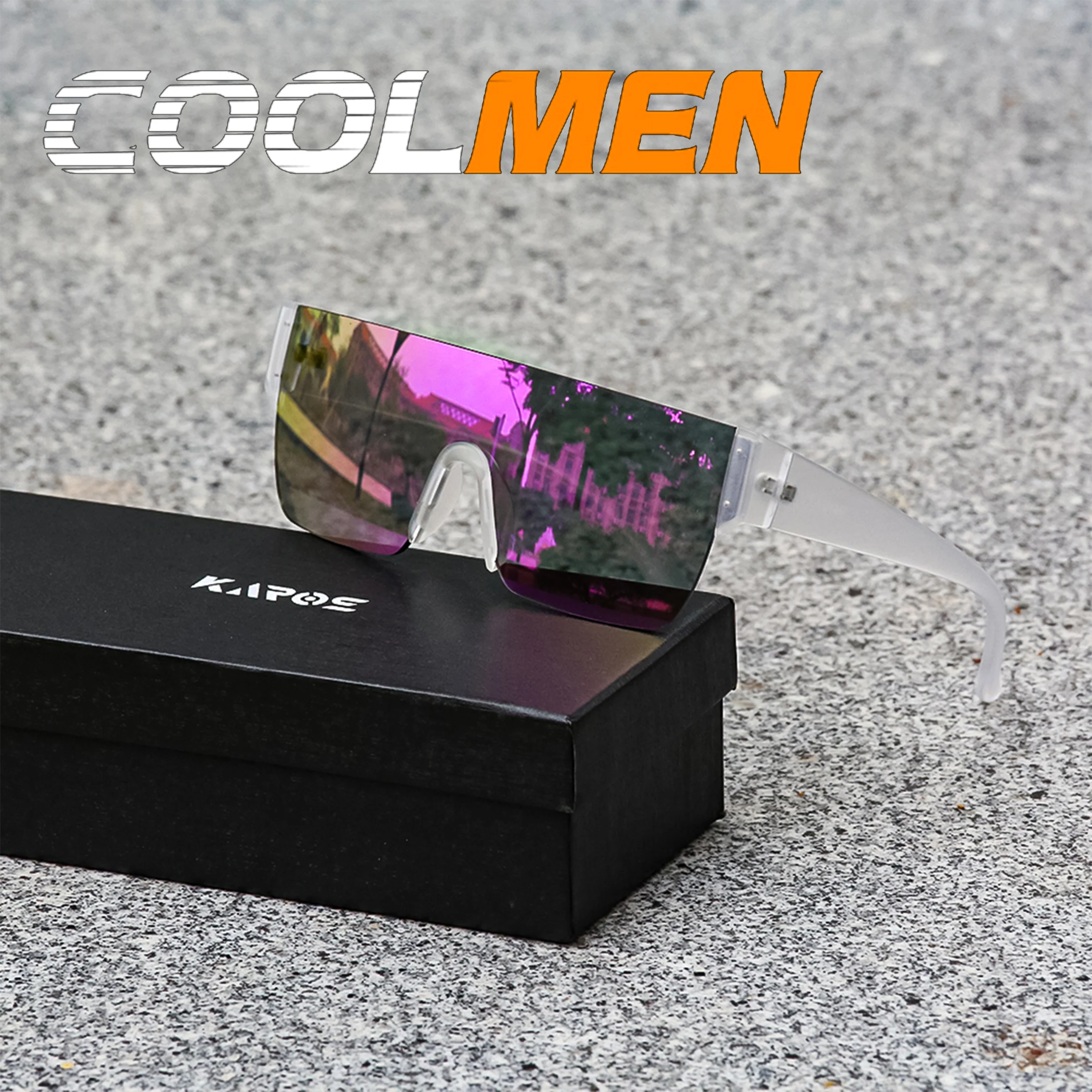 

COOLMEN Fashion Oversized Sunglasses Men Women UV400 Sun Glasses Vintage Square Eyewear Brand Designer Oculos With Box YZ2018