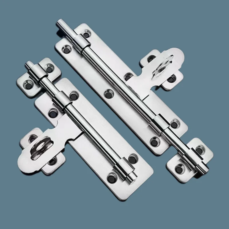 4 Inch Hardware Deurslot Roestvrij Staal Barrel Bolt Klink Hangslot Sluiting Set Geborsteld Voor Vergrendeling Deur Venster Lade Kast 4