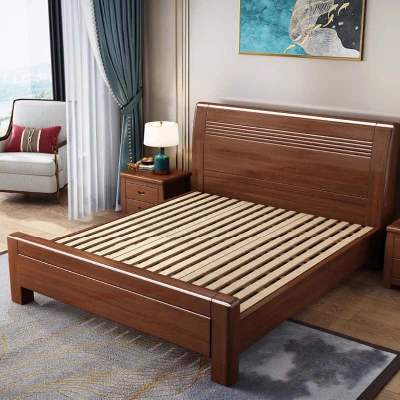 Cama europea de belleza, cama doble de diseño moderno, almacenamiento, cama de madera, Castillo sexual para dormir de princesa, Letto Matrimoniale, muebles de moda