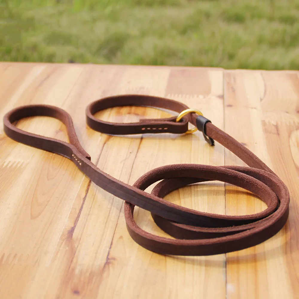 Adjustable Leather Dog Slip Lead product image