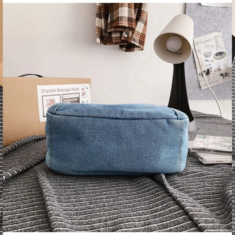 Sac à Bandoulière en Denim Personnalisé pour Femme, Mini Sac à Dos Rétro Décontracté avec Nom Brodé, Cadeau