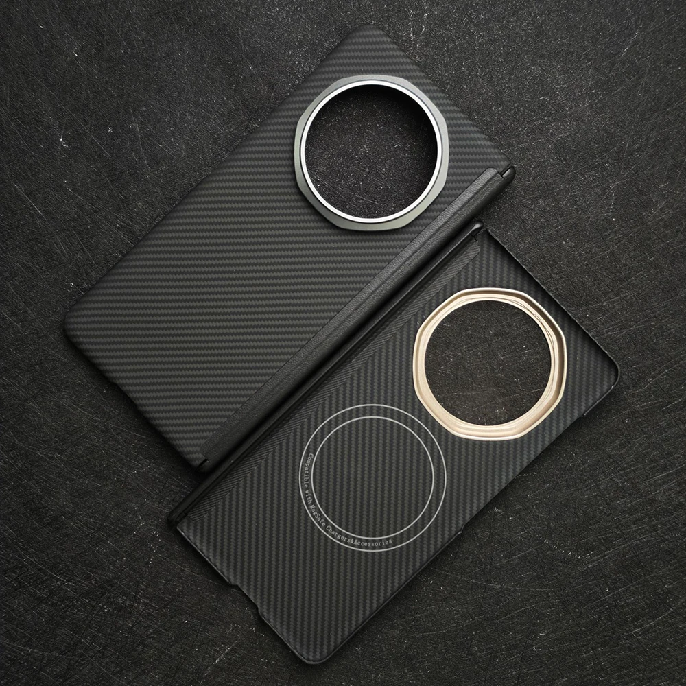 

Magnetic Real Aramid Fiber Cover for Honor Magic V5 Magsafe Case Carbon Fiber Hinge Phone Case for Honor Magic V5 Case