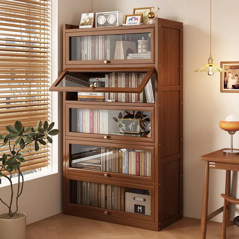 Nanzhu Bookshelf Floor Shelf Multi-layer Multifunctional Locker Home Living Room Book Storage Cabinet Student Bookcase