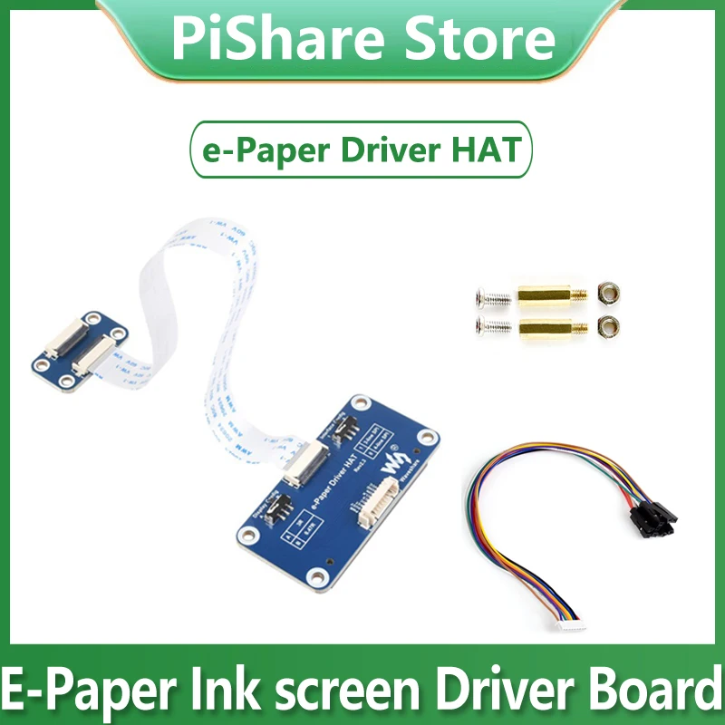Universal E-Paper Ink screen Driver Board HAT Raspberry Pi 40PIN GPIO Port Supports Most Waveshare SPI e-Paper Raw Panels
