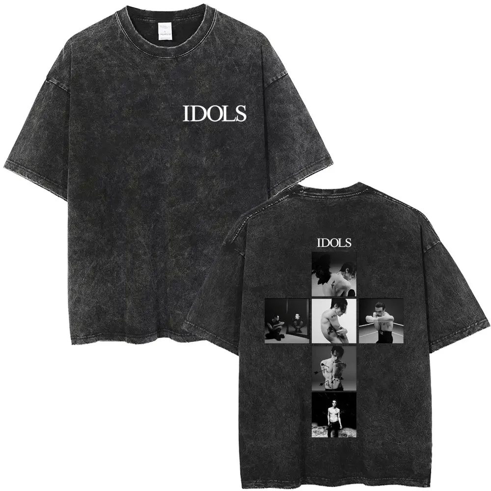

Washed Vintage Yungblud IDOLS Tour 2025 T-shirt Men Women Hip Hop Fashion Rock Music T-shirts Male Casual Cotton Retro T Shirts