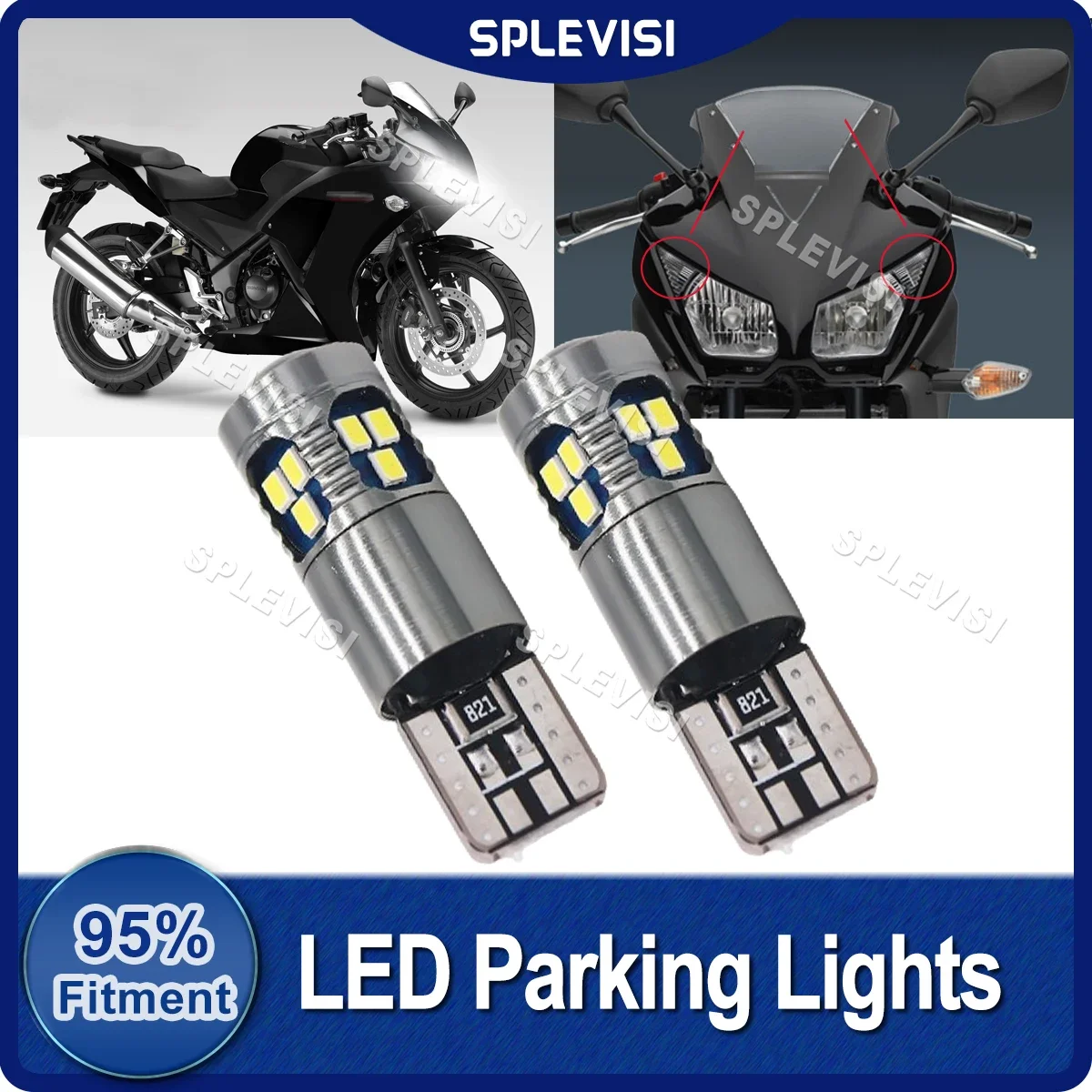 

2x T10 W5W LED Motorcycle Position Parking Light Bulbs Super Bright For 2015-2020 Honda CBR300R Pilot Park Light T10 194