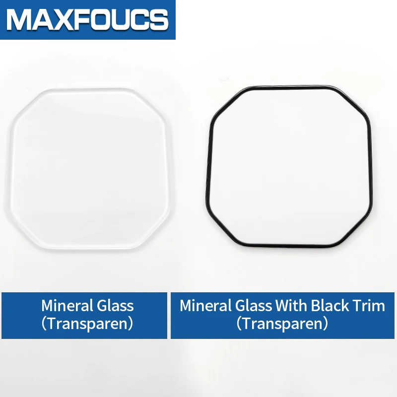 Mineral glass With Black Trim Square Suitable For Agelocer 5805A5 5808A8 5803J3 5803D2 5801A1 Watch Parts