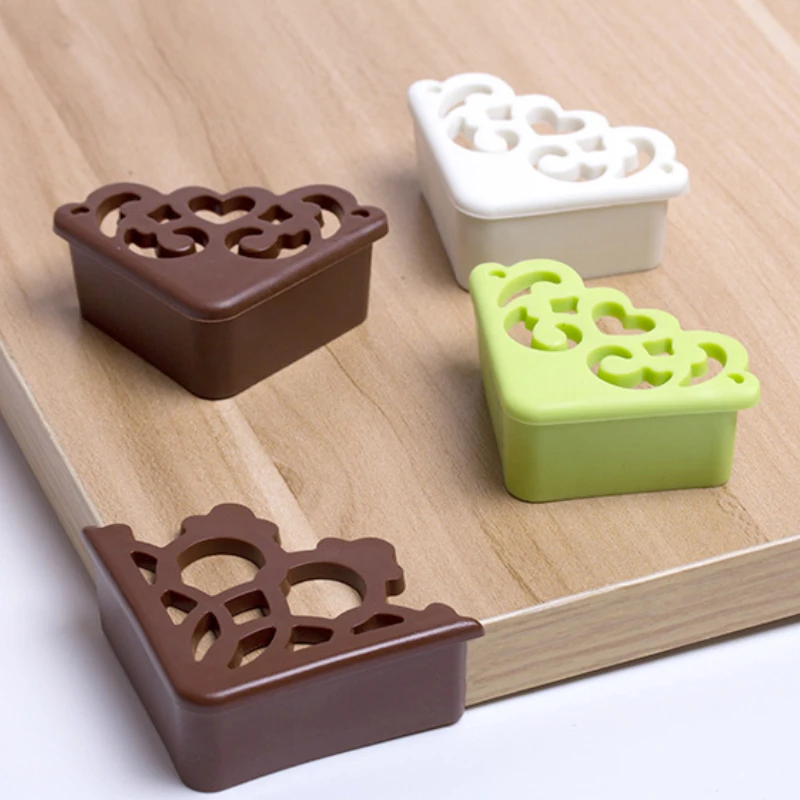 

4 шт. защитный чехол для угла стола для безопасности детей, угол для предотвращения столкновений под прямым углом, цветочный узор, мягкая защита углов