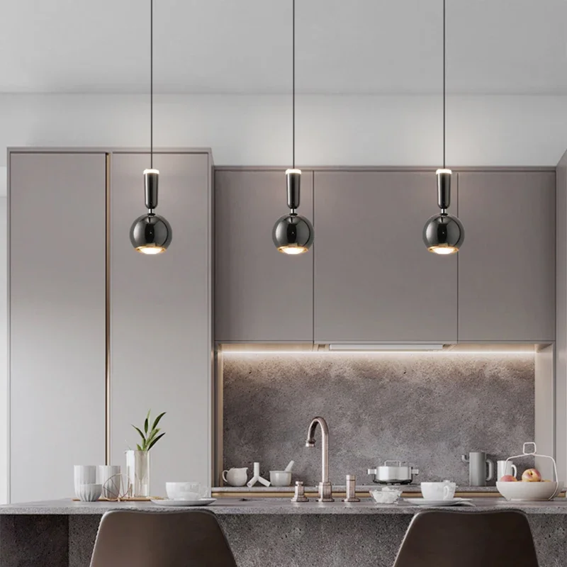 

Modern Spotlight LED Pendant Light Gold Black White Home Decor Chandelier Dining Room Bedroom Suspension Bedside Pendant Lamp