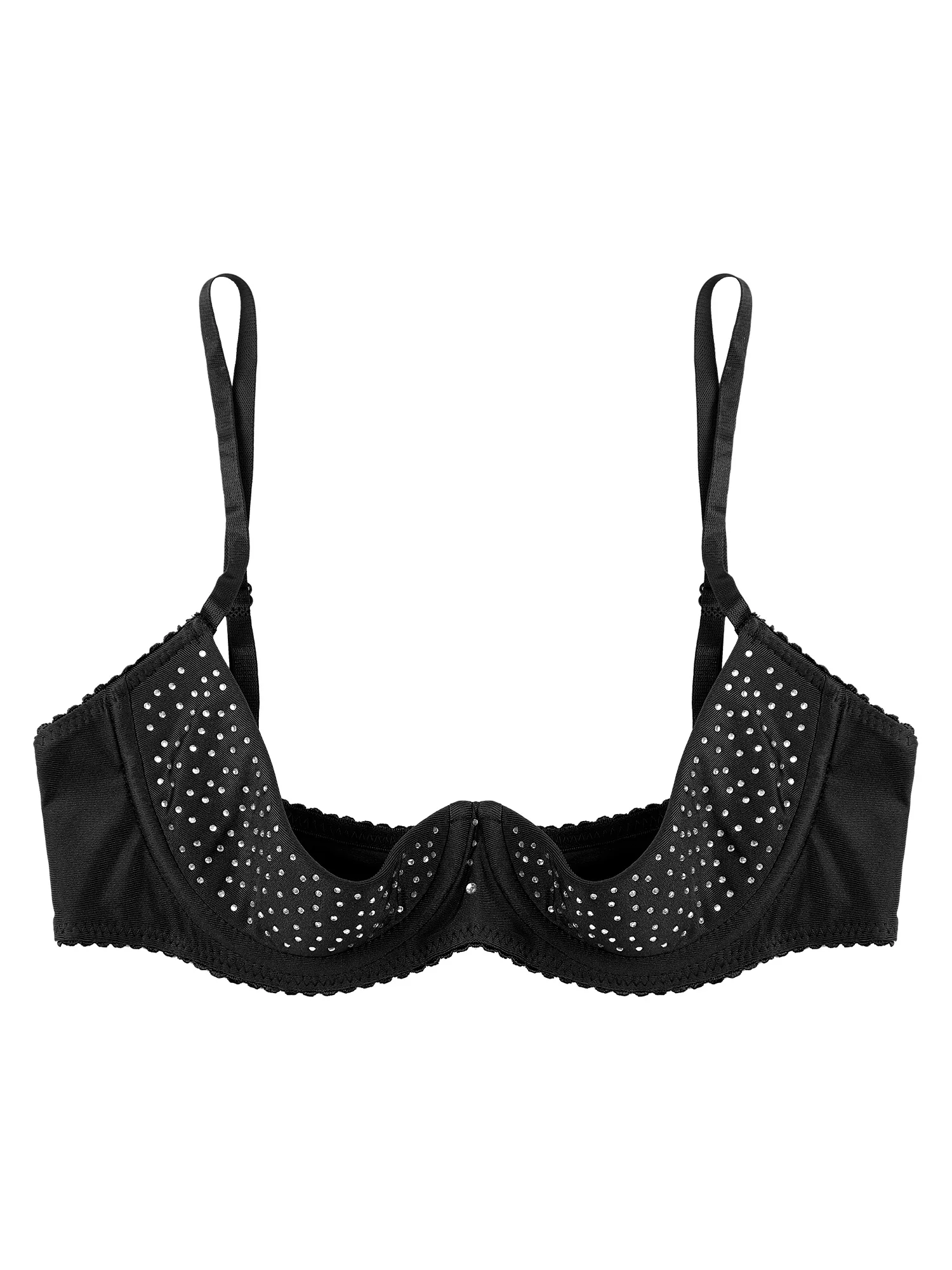 Women\'s Sexy Open Cup Bra Tops Sheer Floral Lace Underwire Push Up Bralette Cupless Lingerie Exposed Breasts Underwear Nightwear