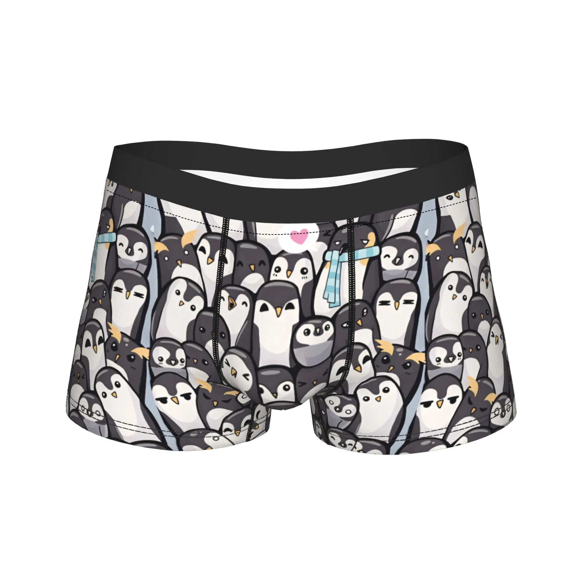 

Multi Expression Cartoon Penguin Seamless Pattern Underwear Comfortable Panties Customs Shorts Briefs For Man Pouch Boxer Shorts