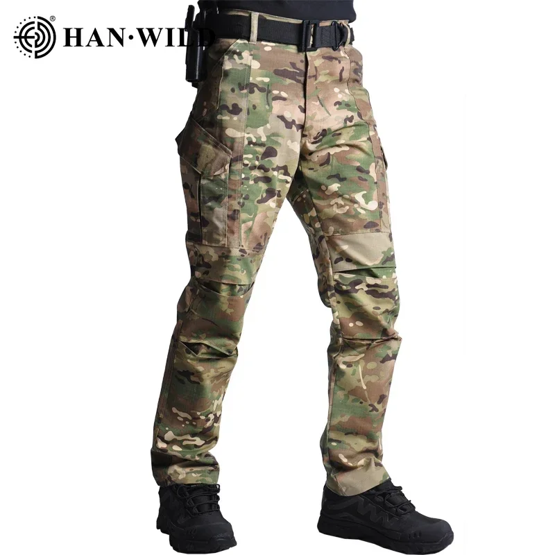 

Tactical Pants US Camo Hunting Clothes Camping Cargo Pants Waterproof Joggers Combat Trousers Black